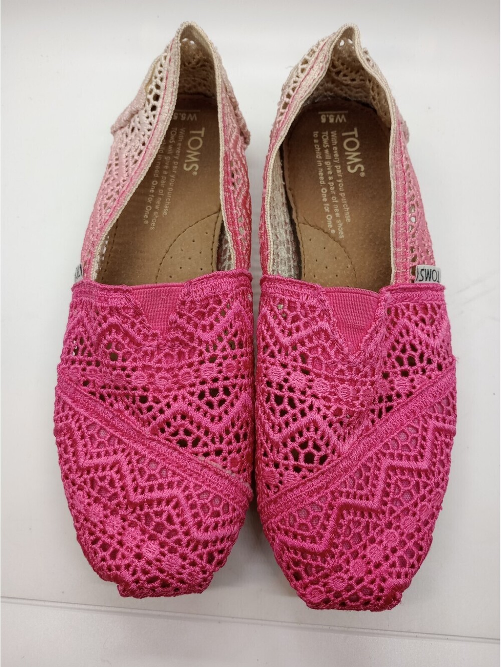 Tom's Women's 5 1/2 Flats Pink 206